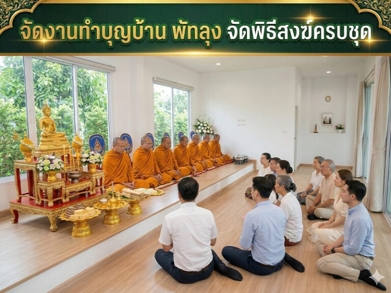 งานทำบุญบ้าน พัทลุง จัดพิธีสงฆ์ครบชุด ดูแลครบทุกขั้นตอน